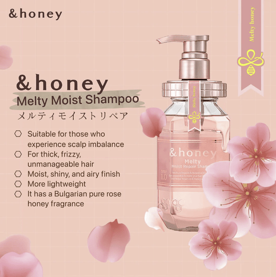 日本 &Honey 玫瑰蜂蜜深層滋養洗頭水 (440毫升)