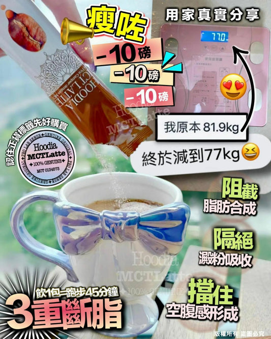 HOODIA MCT LATTE  MCT 嘆啡瘦☕️ HLY & CHOCCICO
