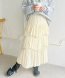 日本直送I - line gathered tiered long skirt - HLY & CHOCCICO