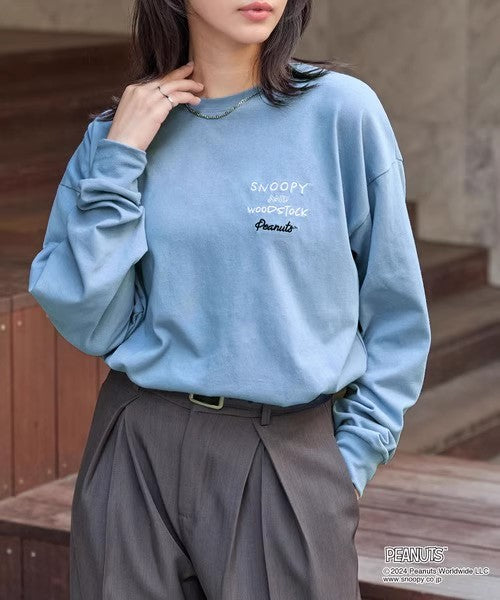 PEANUTS / SNOOPY Vintage Print Oversized Long T-Shirt
