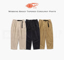 BMS Webbing baggy tapered CORDUROY PANTS - HLY & CHOCCICO