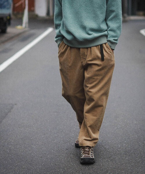 BMS Webbing baggy tapered CORDUROY PANTS - HLY &amp; CHOCCICO