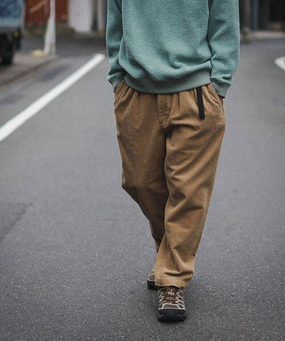 BMS Webbing baggy tapered CORDUROY PANTS - HLY &amp; CHOCCICO