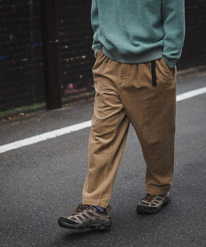BMS Webbing baggy tapered CORDUROY PANTS - HLY &amp; CHOCCICO