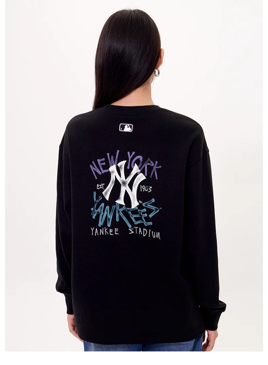 MLB Unisex Basic Street Big Logo Long Sleeve Tee