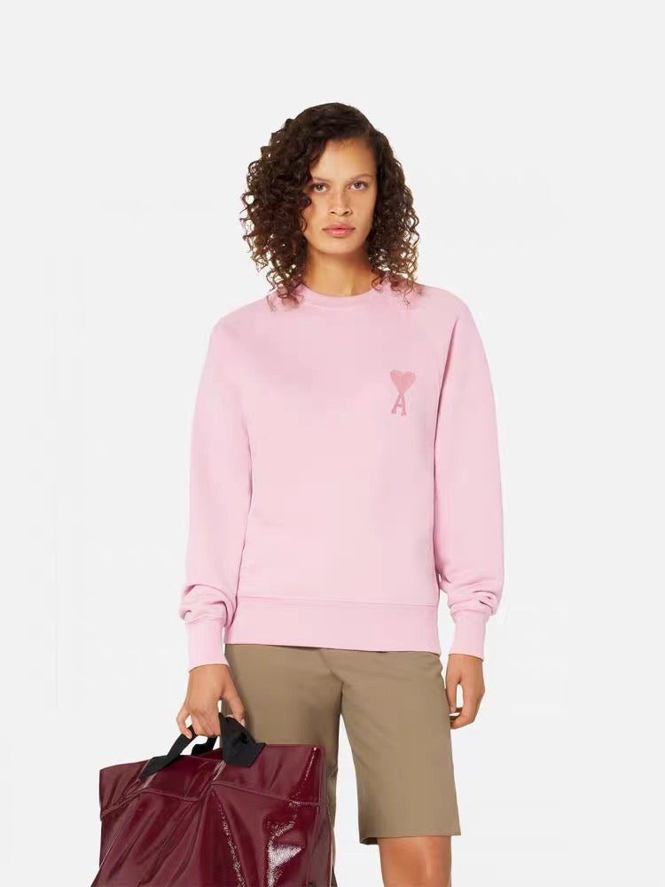 Ami Heart Embroidered Sweatshirt (加絨 ) - HLY &amp; CHOCCICO