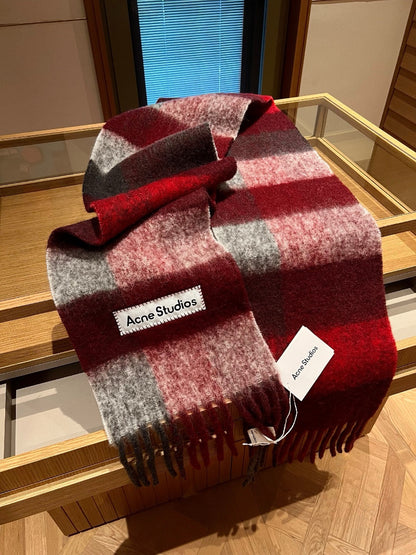Acne Vally Plaid Wool Scarf 🌈8個色 - HLY &amp; CHOCCICO