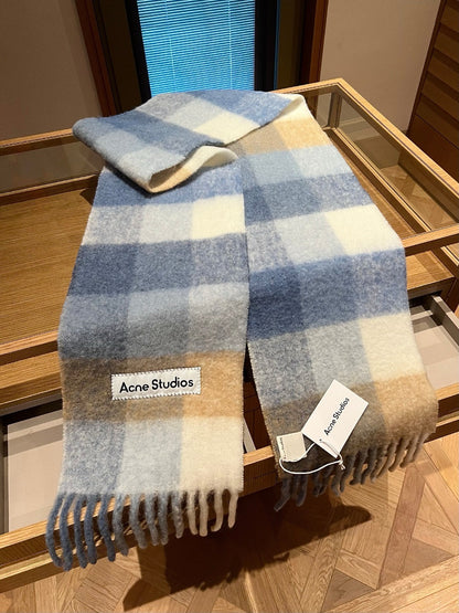 Acne Vally Plaid Wool Scarf 🌈8個色 - HLY &amp; CHOCCICO