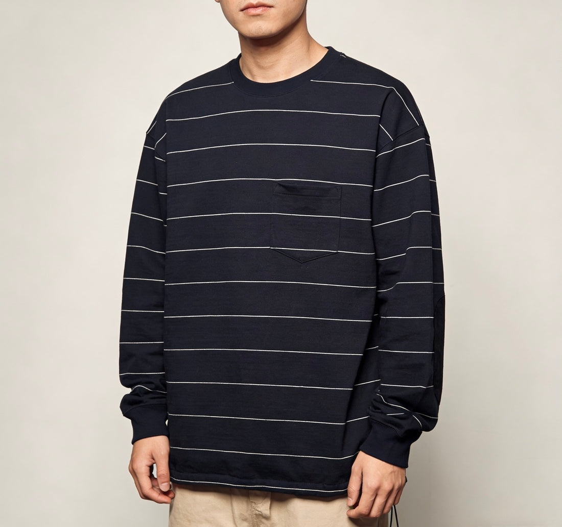 🌟剩餘少量 碼數售完即止🌟 REMI RELIEF Heavy Cotton Vintage Striped Long Sleeve T-Shirt