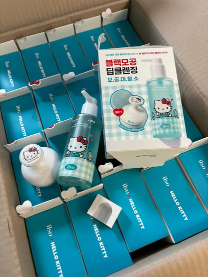 韓國 ilso x Hello Kitty 聯乘款 超融化油脂卸妝油 200ML 套裝 +送Hello Kitty 洗面刷 - HLY &amp; CHOCCICO