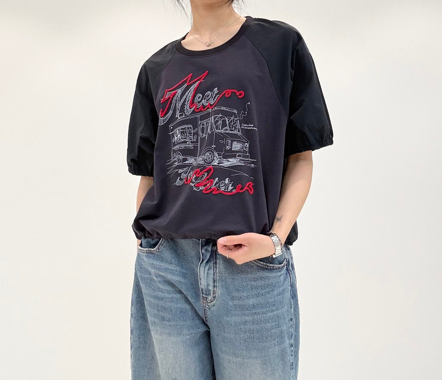 韓國直送Meet Drawstring Tee