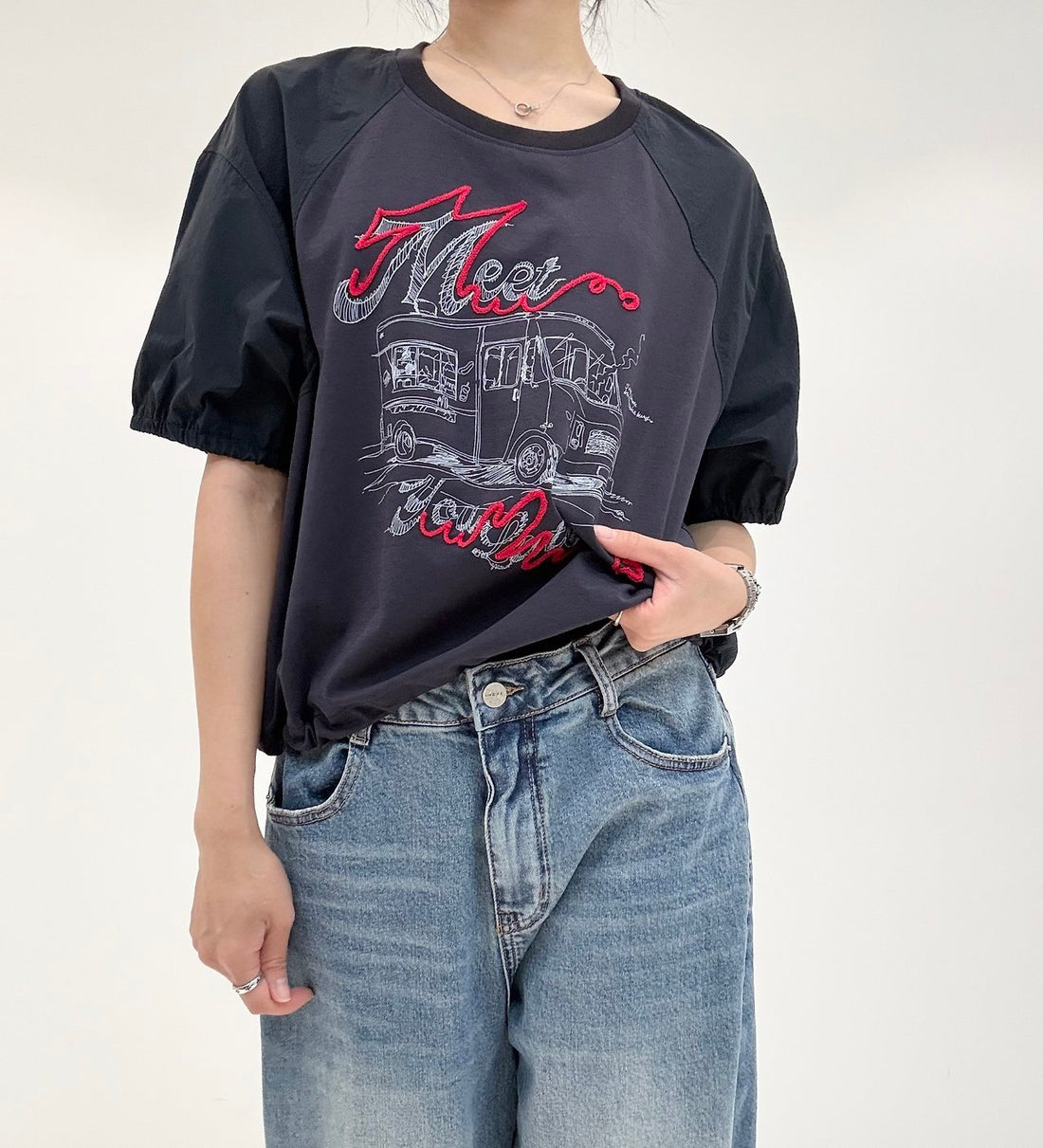 韓國直送Meet Drawstring Tee