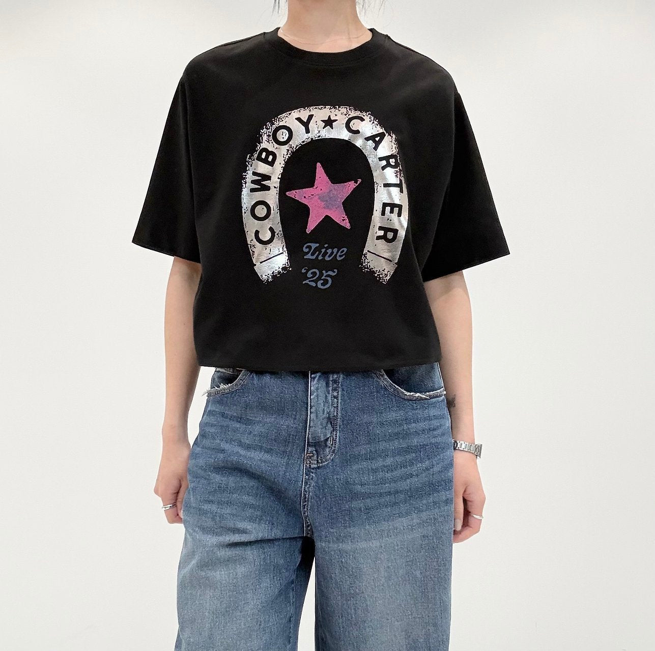 韓國直送Cowboy Carter Retro Tee