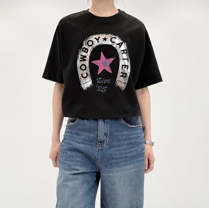 韓國直送Cowboy Carter Retro Tee