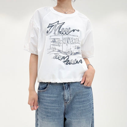 韓國直送Meet Drawstring Tee