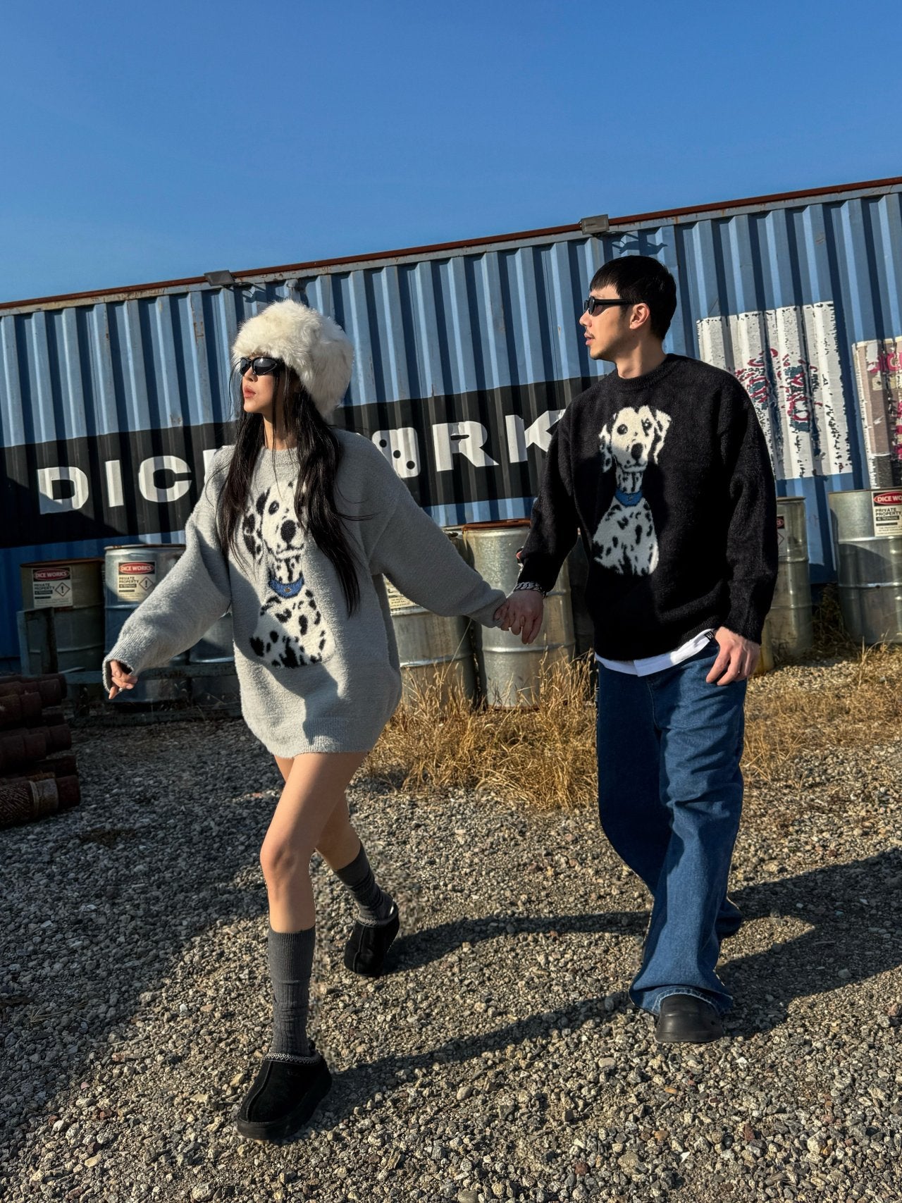 韓國直送 PLUS 82 HIYA Popchon Dalmatian Knit