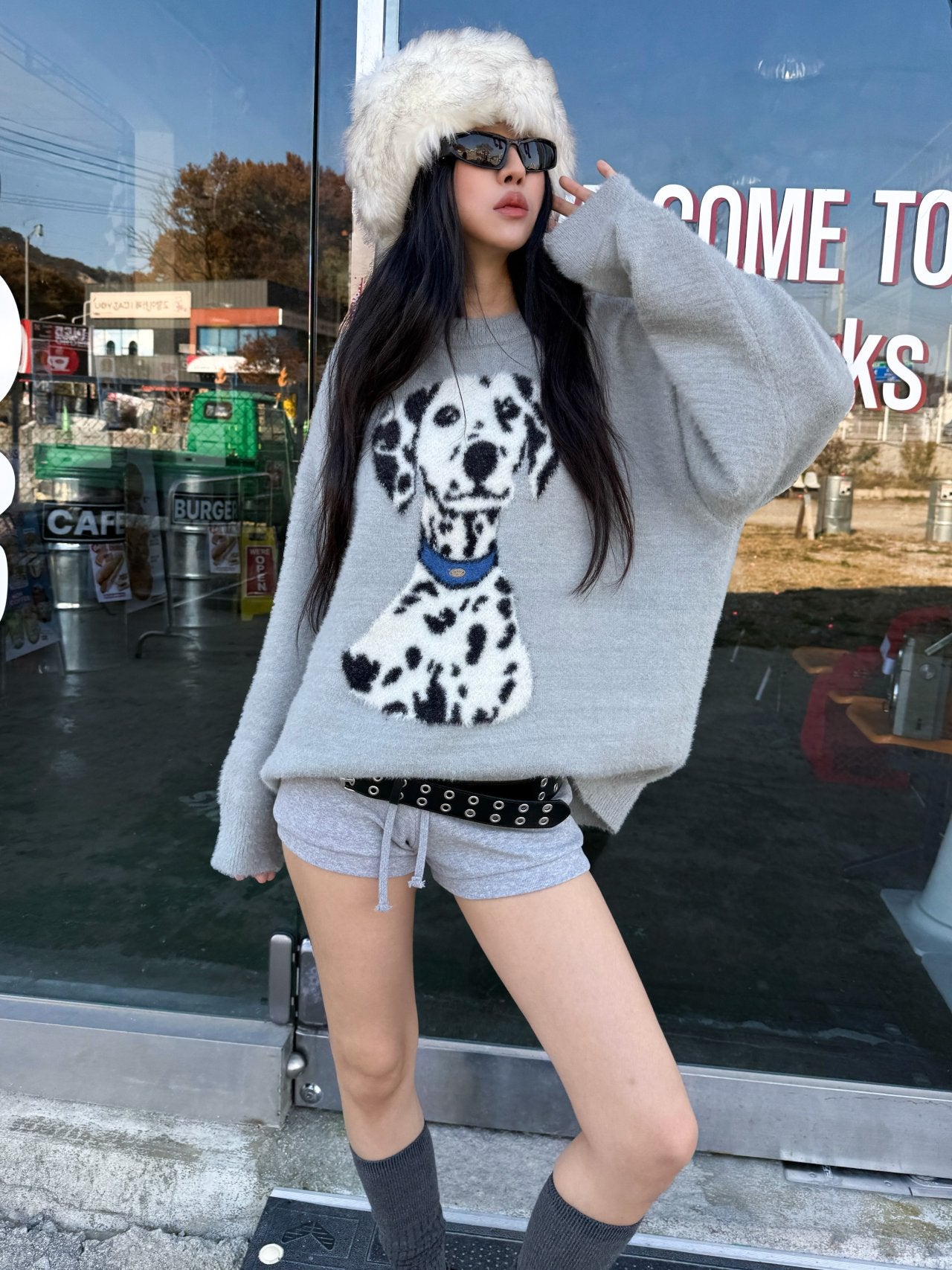 韓國直送 PLUS 82 HIYA Popchon Dalmatian Knit - HLY &amp; CHOCCICO