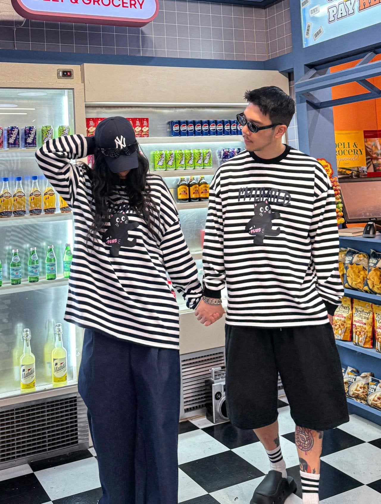 韓國直送 PLUS 82 HIYA Remix Cat ST Long Sleeve