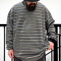 JACQUARD BORDER L/S Long-Sleeve Tee HLY & CHOCCICO