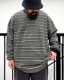 JACQUARD BORDER L/S Long-Sleeve Tee HLY & CHOCCICO