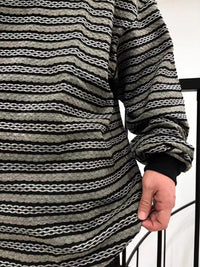 JACQUARD BORDER L/S Long-Sleeve Tee HLY & CHOCCICO