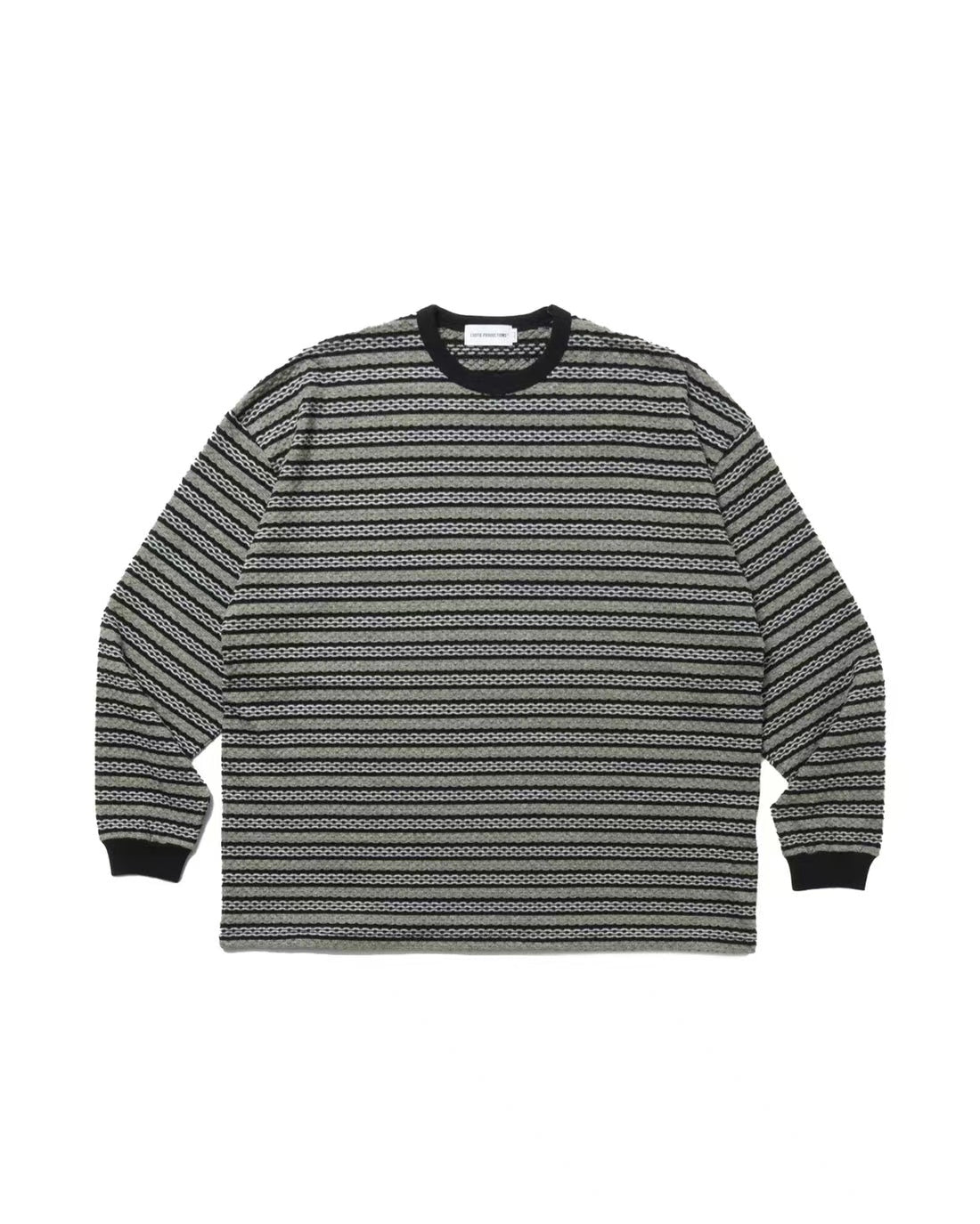 JACQUARD BORDER L/S Long-Sleeve Tee