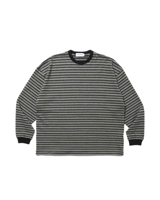 JACQUARD BORDER L/S Long-Sleeve Tee