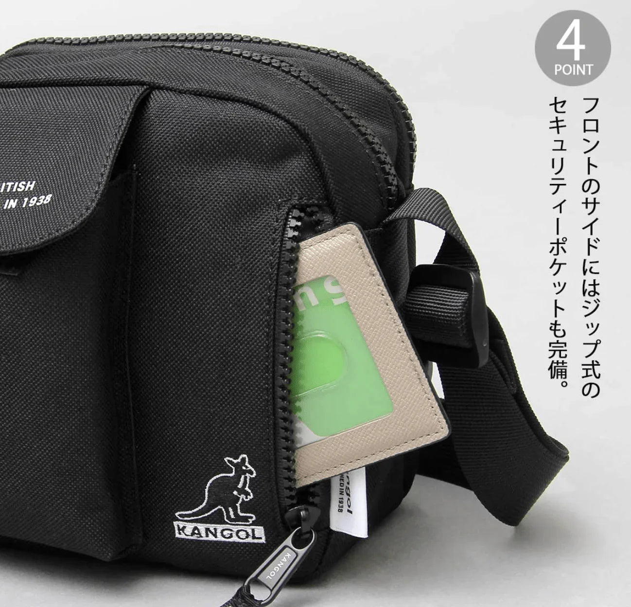 日本直送Kangol 2L Layer Type Square Shoulder Bag - HLY &amp; CHOCCICO