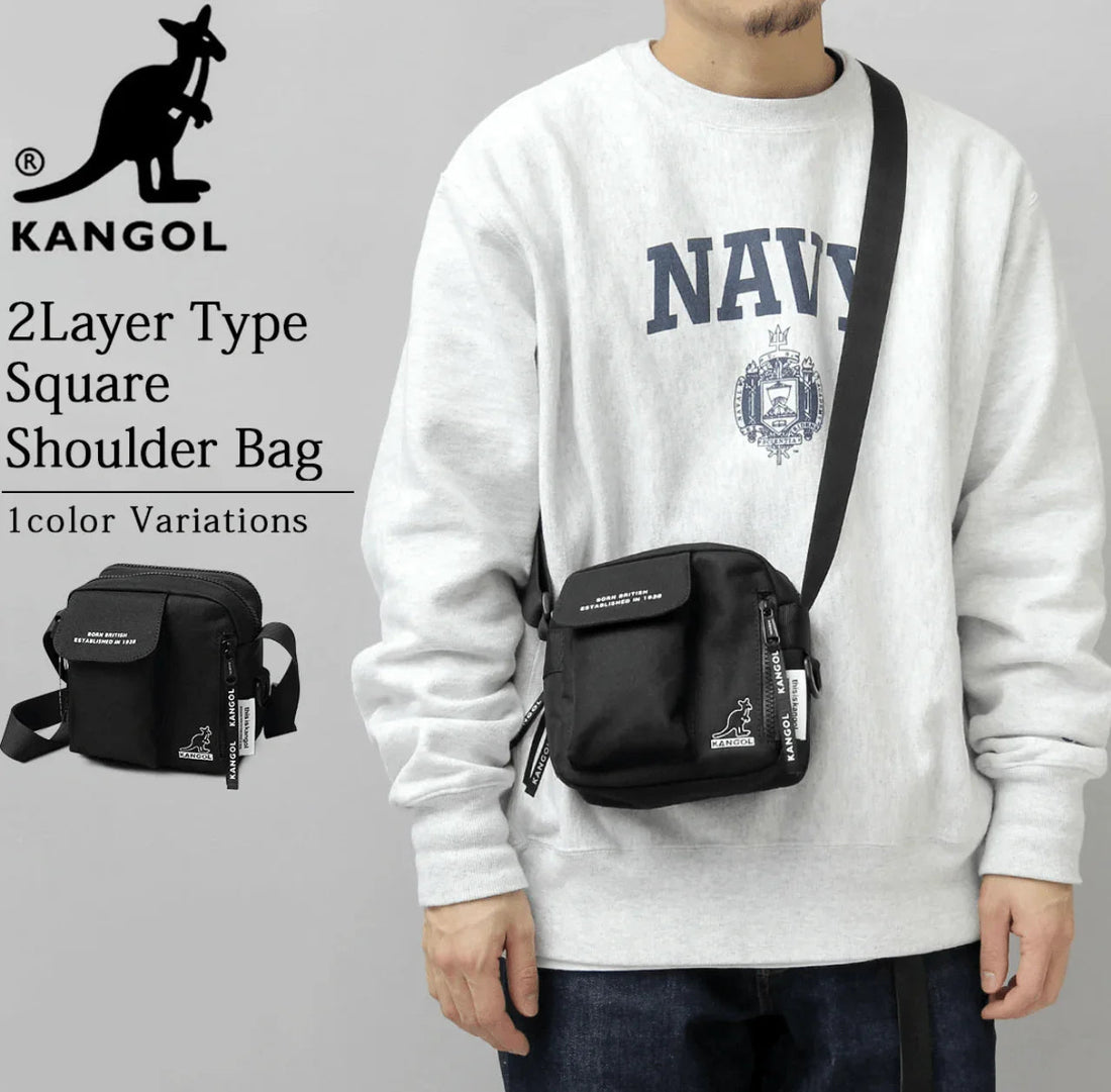 日本直送Kangol 2L Layer Type Square Shoulder Bag - HLY &amp; CHOCCICO