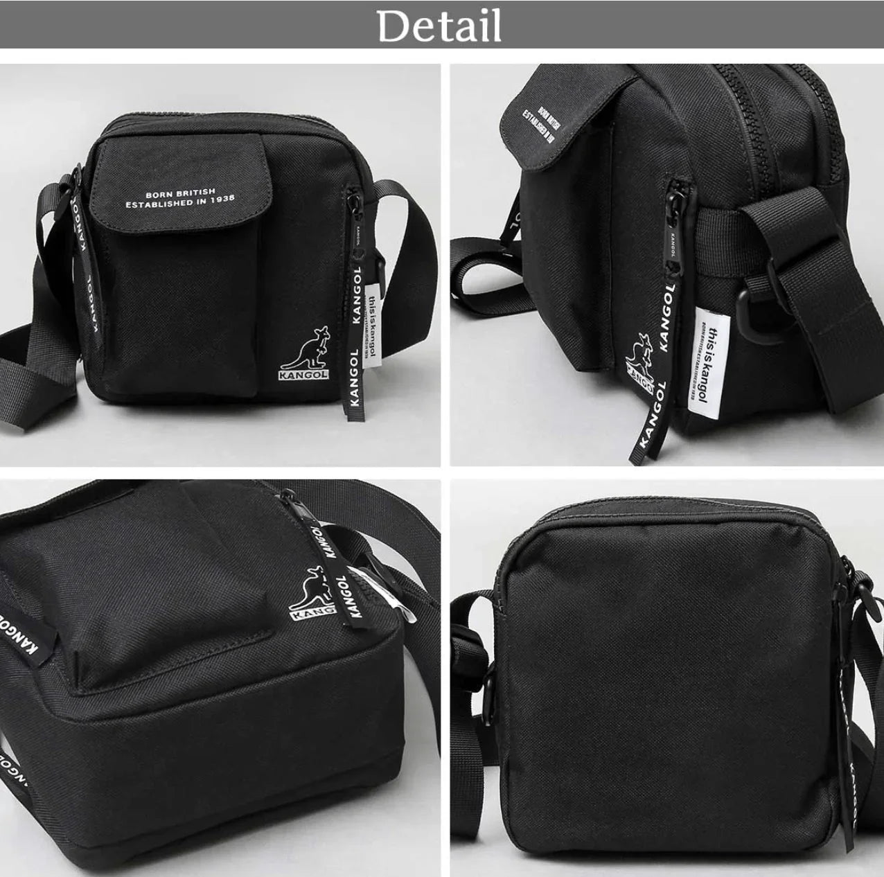 日本直送Kangol 2L Layer Type Square Shoulder Bag - HLY &amp; CHOCCICO