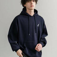 日本直送KANGOL 別注Oversized Brushed Back Logo Embroidered Pull Hoodie - HLY & CHOCCICO