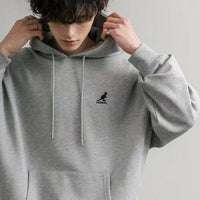 日本直送KANGOL 別注Oversized Brushed Back Logo Embroidered Pull Hoodie - HLY & CHOCCICO