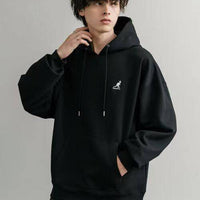 日本直送KANGOL 別注Oversized Brushed Back Logo Embroidered Pull Hoodie - HLY & CHOCCICO