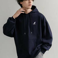 日本直送KANGOL 別注Oversized Brushed Back Logo Embroidered Pull Hoodie - HLY & CHOCCICO