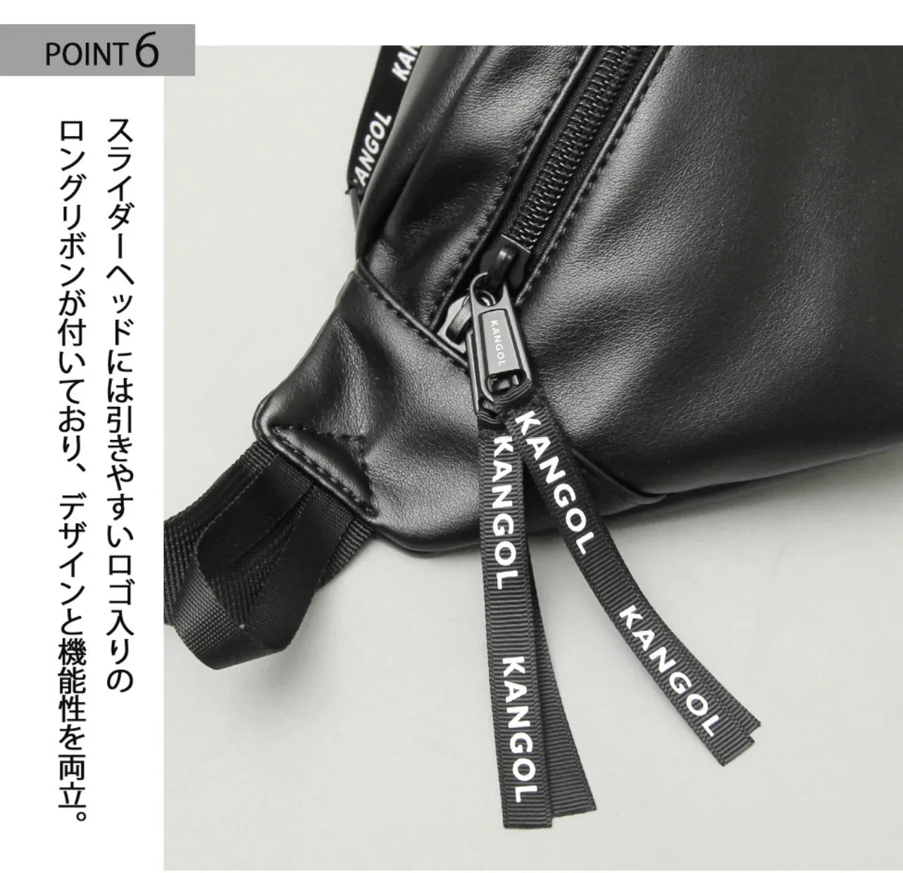 日本直送Kangol PU Leather Waist Bag - HLY &amp; CHOCCICO