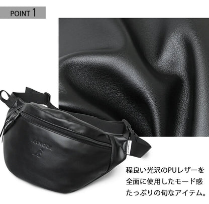 日本直送Kangol PU Leather Waist Bag - HLY &amp; CHOCCICO