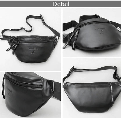 日本直送Kangol PU Leather Waist Bag - HLY &amp; CHOCCICO