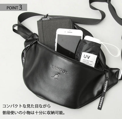 日本直送Kangol PU Leather Waist Bag - HLY &amp; CHOCCICO