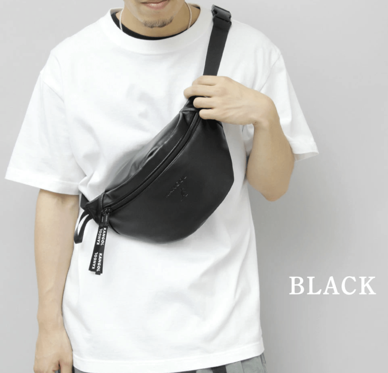 日本直送Kangol PU Leather Waist Bag - HLY & CHOCCICO