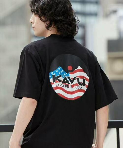 日本直送KAVU USA logo Tee - HLY & CHOCCICO