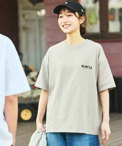 日本直送KAVU×FREAK'S STORE Animal Back Print Crew Neck Tee