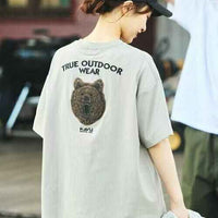 日本直送KAVU×FREAK'S STORE Animal Back Print Crew Neck Tee