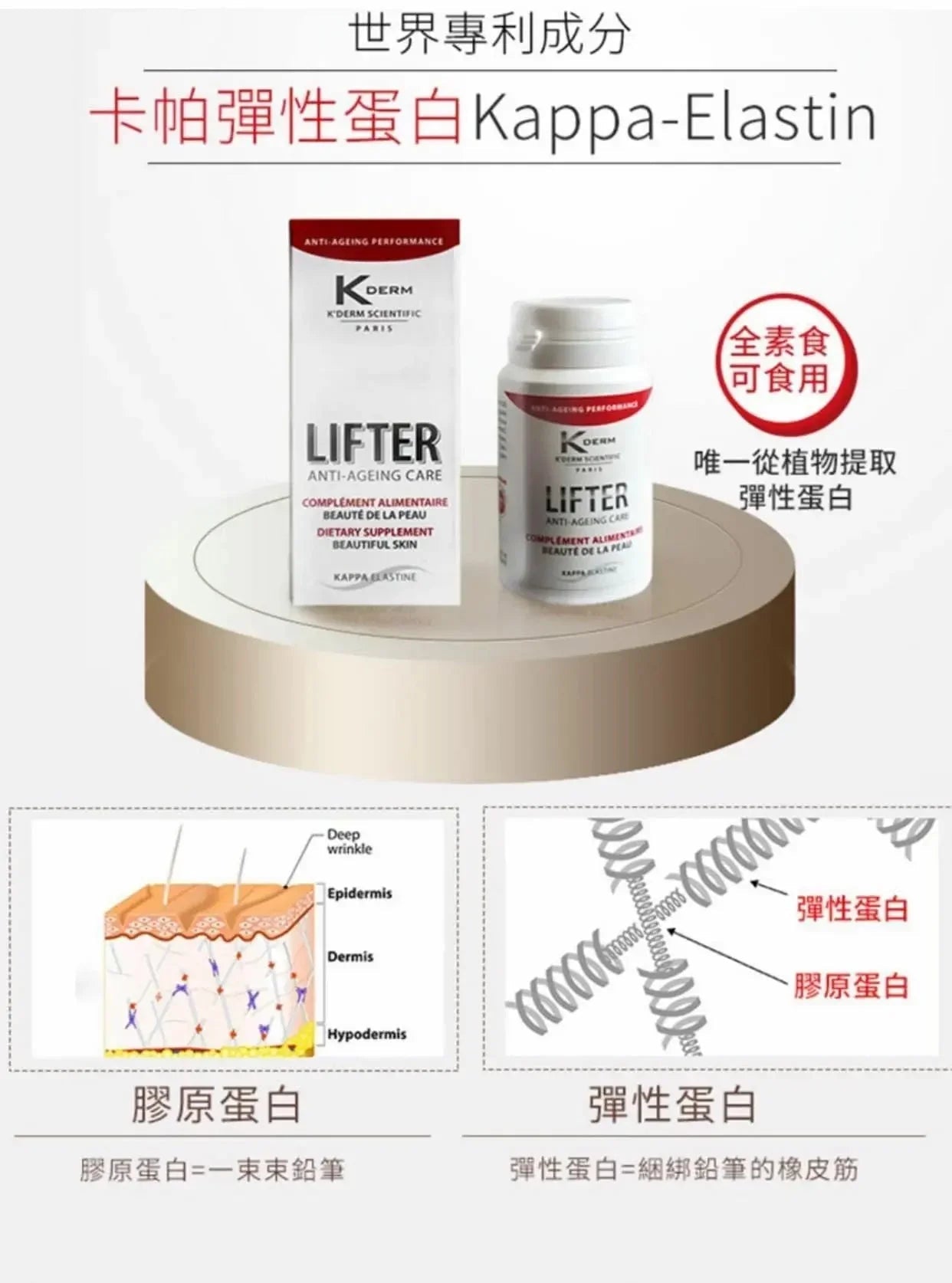 📣限時優惠📣 法國🇫🇷直運 Kderm 美白童顏丸 Lifter Anti - Ageing Care (一盒30粒) - HLY &amp; CHOCCICO