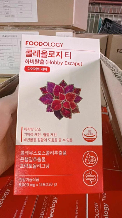 🟣KO182 FOODOLOGY - Coleology Tea 五彩蘇植物纖體茶 8g x 15條 - HLY &amp; CHOCCICO