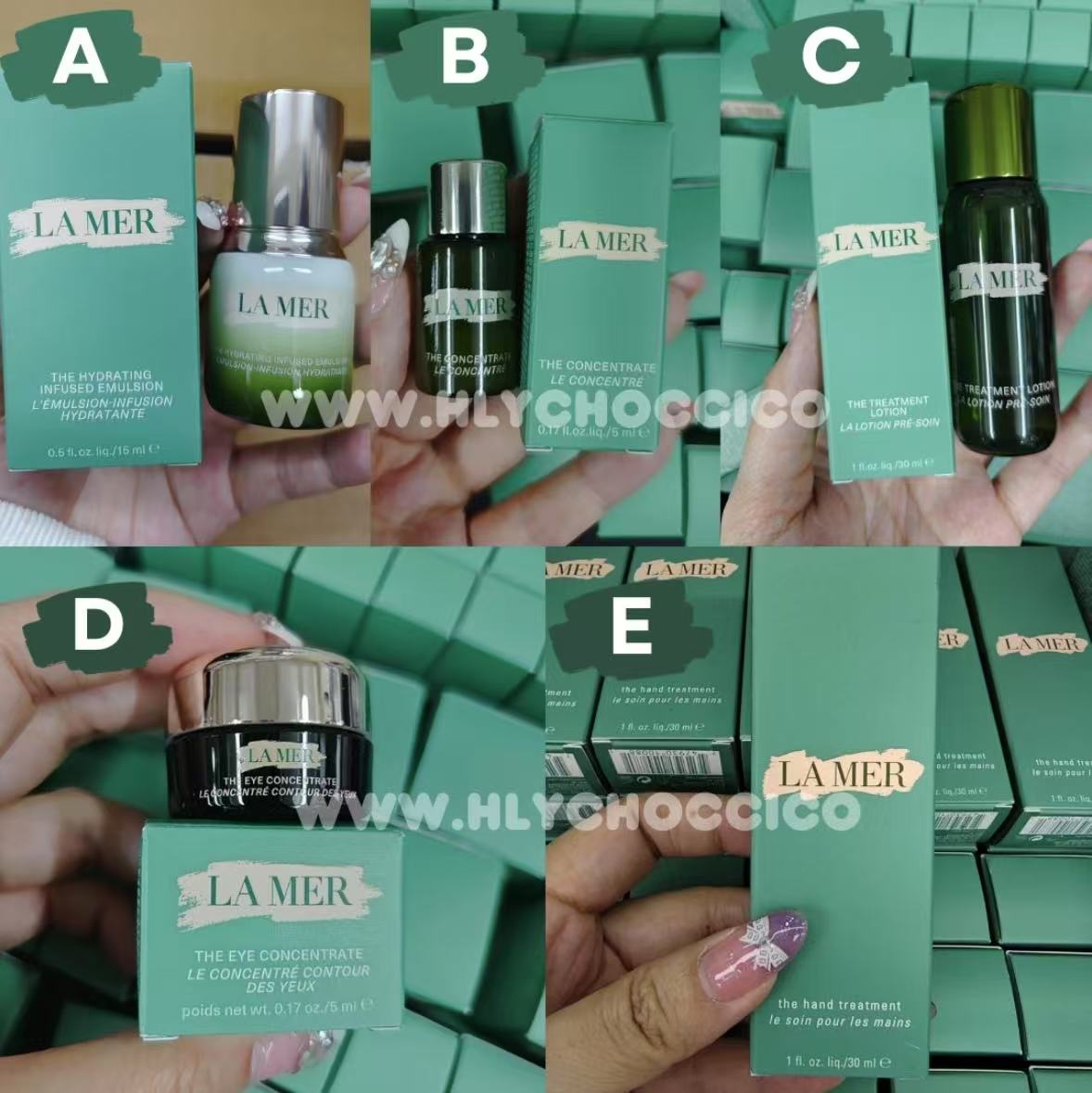 LaMer 海藍之謎中樣 精粹乳/ 濃縮精華/ 精粹水/ 眼霜/ 護手霜 - HLY & CHOCCICO