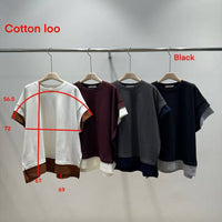 韓國直送Layered Contrast Tee ／Flowy A - Line Skirt - HLY & CHOCCICO