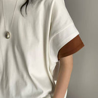 韓國直送Layered Contrast Tee ／Flowy A - Line Skirt - HLY & CHOCCICO