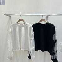 韓國直送Layered Lace Detail Sweater - HLY & CHOCCICO