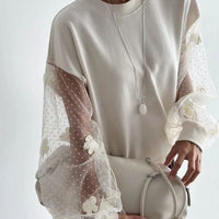 韓國直送Layered Lace Detail Sweater - HLY & CHOCCICO