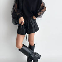 韓國直送Layered Lace Detail Sweater HLY & CHOCCICO